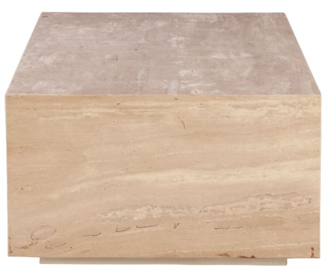 Home Trends & Design Nile Travertine Drum Coffee Table-2