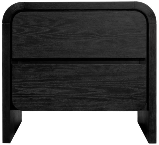 Modus Furniture Elora Jet Black Ash 2-Drawer Nightstand-2
