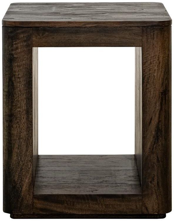 International Furniture Direct Balam Black Chairside Table-3