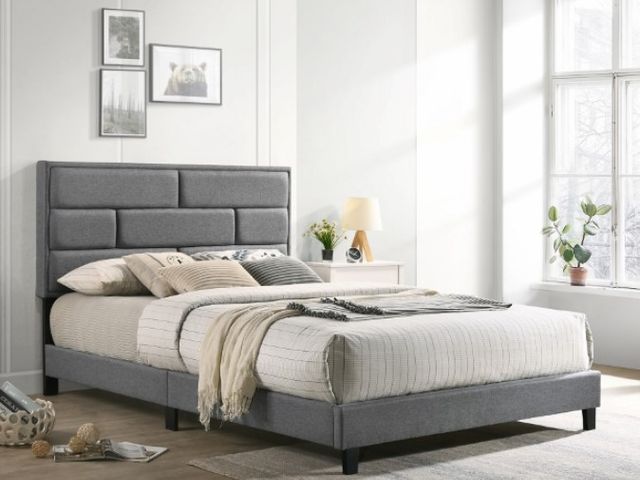 Crown Mark Flannery Grey Platform Bed-3