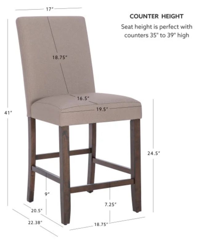 Powell® Seneca 2-Piece Brown Counter Stool Set-2