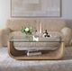 Uttermost® Farrington Glass Top Coffee Table with Driftwood Gray Base-1