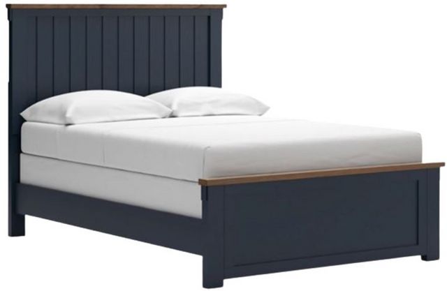 Landocken Panel Bed - Blue/Brown Landocken Panel Bed - Blue/Brown
