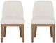 Linon Torres 2-Piece Cream/Natural Brown Upholstered Side Chair Set-3