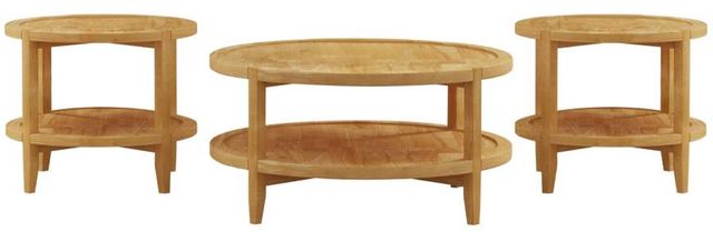 Coaster® Camillo 3-Piece Maple Occasional Table Set-0