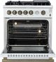 FORNO® Giovanni Series Alta Qualita 30" White Pro Style Gas Range-2