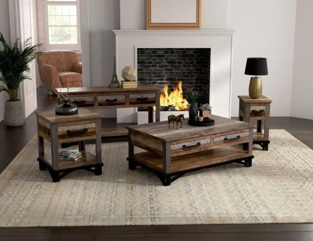 International Furniture Direct Loft Brown Gray End Table-1