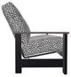 Telescope Casual Leeward Agra Classic/Black Fabric/Polymer Outdoor MGP Cushion Supreme Three-Seat Sofa with Boardwalk Rustic Polymer Arms-2