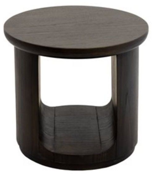 YHD Orbite Dark Brown Matte Side Table-0