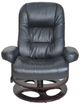 BarcaLounger® Jacque Hilton-Black Manual Pedestal Recliner and Ottoman Set-3