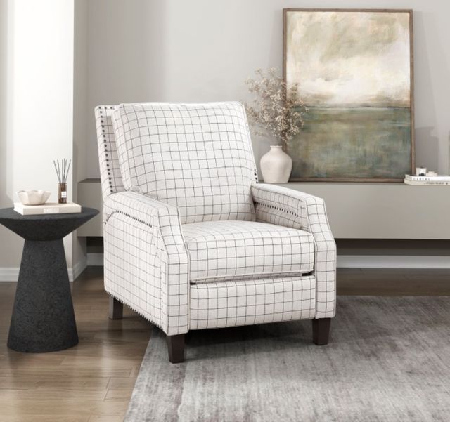 Homelegance® Berenson Off-White Manual Push Back Recliner-1