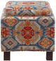 Olliix by Madison Park Red Shelley Square Storage Ottoman with Pillows-4