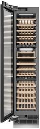 ZLINE Autograph Edition 18 in. 9 Cu. Ft. Panel Ready Left Hinge Triple Zone Column Wine Cooler with Polished Gold Accents-2