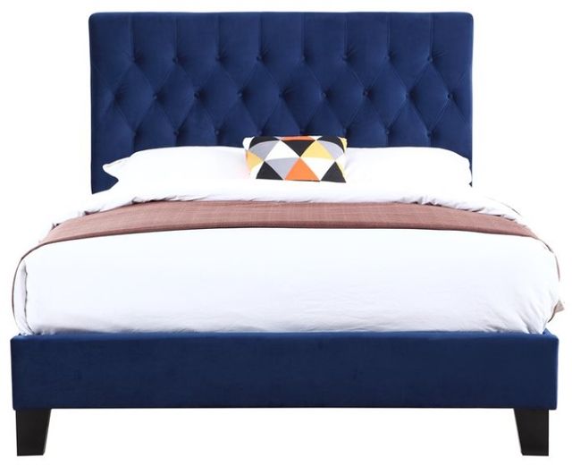 Emerald Home Amelia Navy Full Upholstered Panel Bed-3
