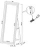Coaster® Windrose Black Standing Mirror with Tempered LED-2