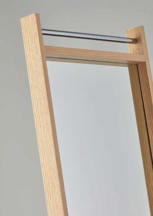 Adesso® Abigail Chrome/Natural Floor Mirror-1