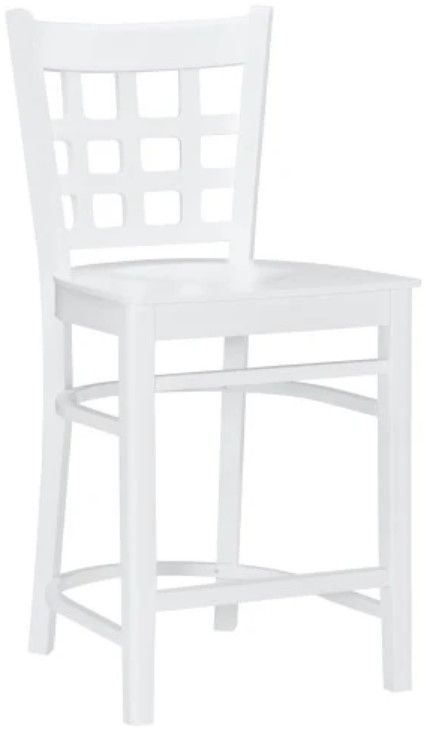 Linon Luna 2-Piece White Counter Stool-3