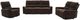 Coaster® Navarro 3-Piece Dark Brown Upholstered Manual Reclining Sofa Set-0