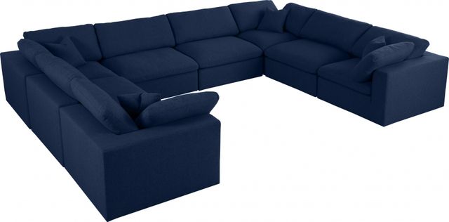 Meridian Furniture Serene 8-Piece Navy Modular Sectional-0