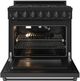 Thor Kitchen® Gordon Ramsay 36" Black Freestanding Pro Style Gas Range-1