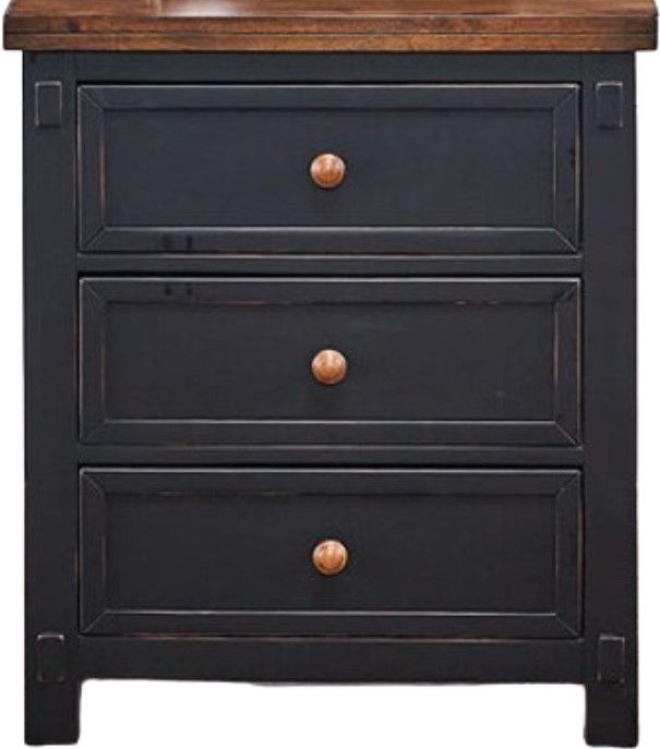 A-America® Stormy Ridge Chicory/Slate Black Nightstand-0
