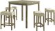 Elements International Oak Lawn 5-Piece Gray Counter Dining Set-0