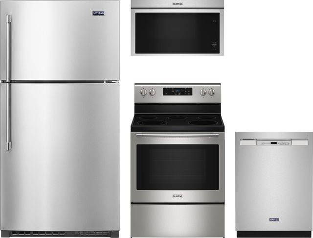 Maytag 4-Piece Fingerprint Resistant Stainless Steel Kitchen Suite