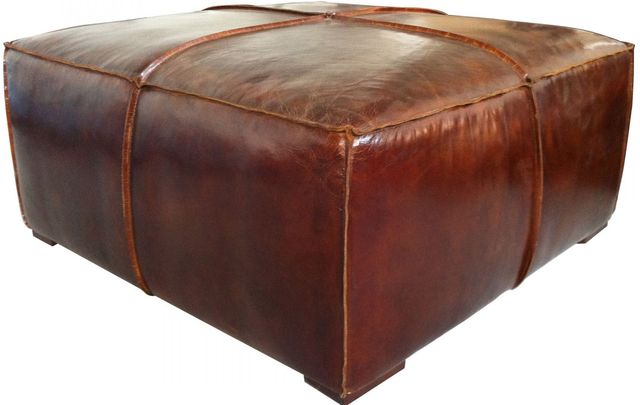 Moe's Home Collection Stamford Dark Brown Leather Coffee Table-0