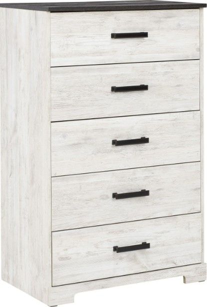 Signature Design by Ashley® Shawburn 4-Piece Whitewash Queen Panel Headboard Bedroom Set-3