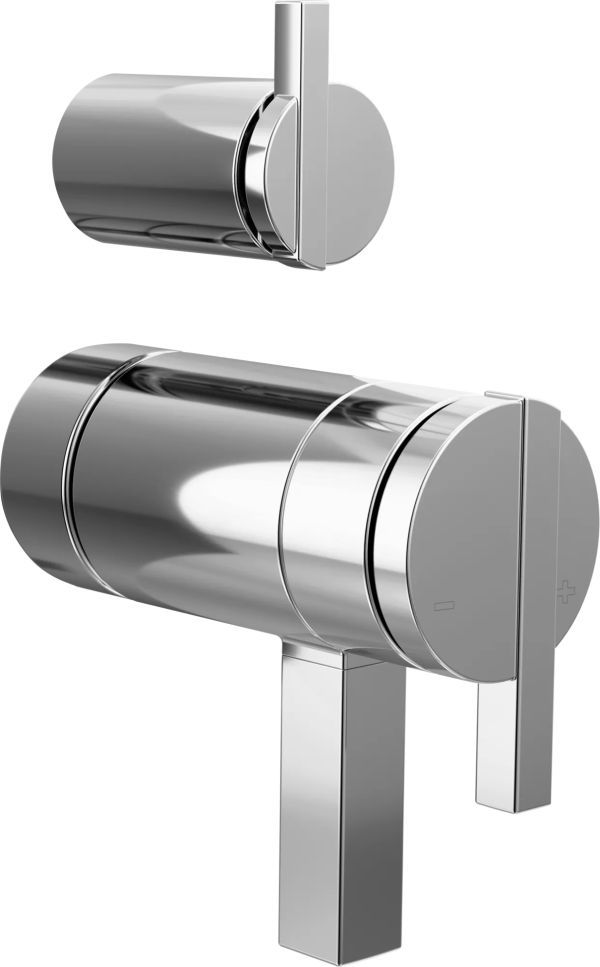 Brizo Frank Lloyd Wright® Polished Chrome TempAssure® Thermostatic Valve with Integrated Diverter Kit  -0