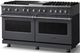 Viking® 5 Series 60" Cast Black Pro Style Dual Fuel (NG) Range with Polished Chrome Trim-2