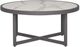 Signature Design by Ashley® Ocean Beach White Aluminum/Stone Outdoor Cocktail Table with Gray Base-2
