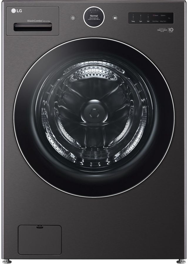 LG 5.7 Cu. Ft. Black Steel Ventless Washer Dryer Combo-0