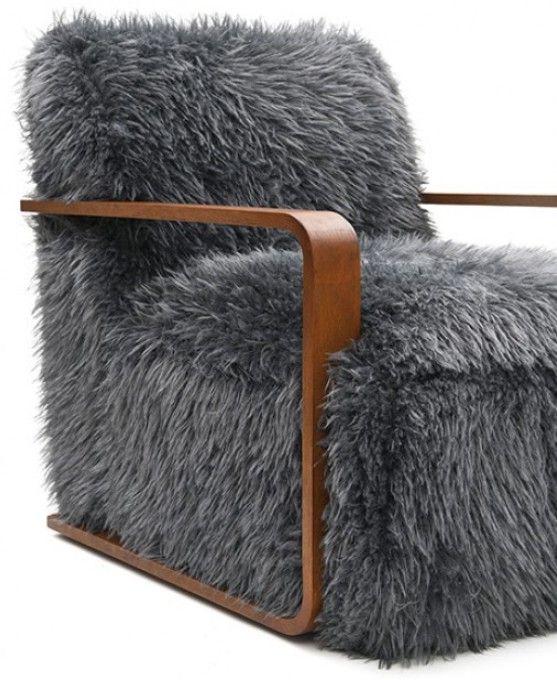 Furniture of America® Elardo Charcoal Gray Accent Chair-4