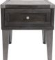 Signature Design by Ashley® Todoe Dark Gray End Table with Silver Base-1