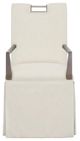 Fairfield® Customizable Entree Dining Nickel Metal Pull Back Skirted Arm Chair-1