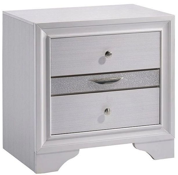 Furniture of America® Chrissy White Nightstand-0