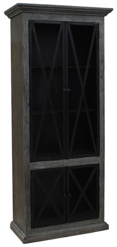 Cottage Creek Furniture Baillie Black/Distressed Grey Showcase