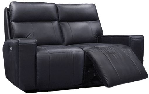 Mazin Furniture Chadwick Black Power Double Reclining Loveseat with Power Headrests-1