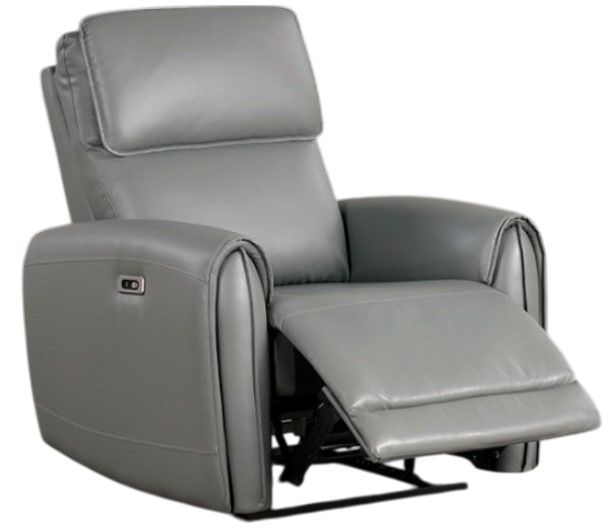 Furniture of America® Schlieren Gray Power Recliner-0