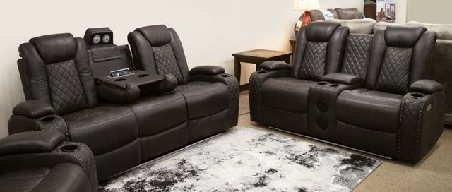 American Wholesale Furniture Omega Brown Power Reclining Sofa-1