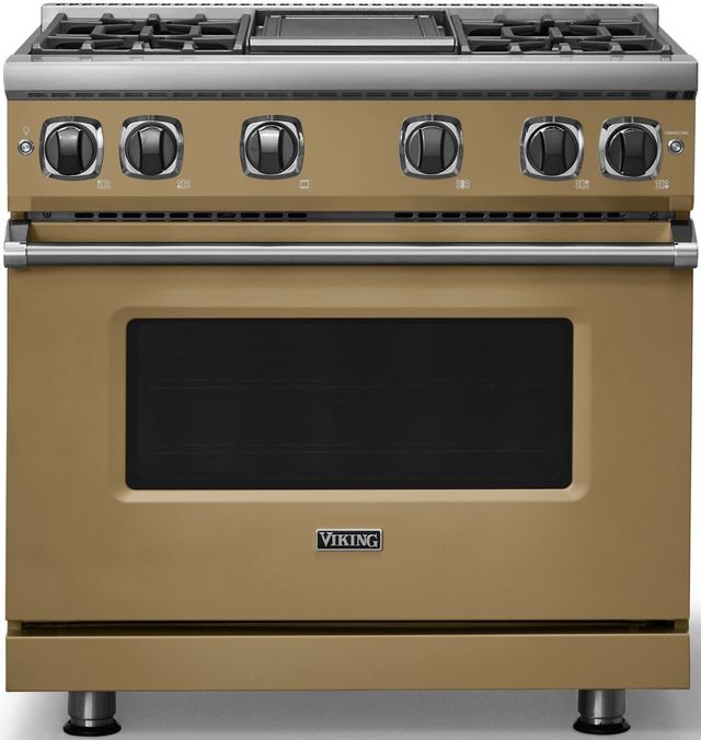 Viking® 7 Series 36" Golden Hour Pro Style Liquid Propane Gas Range with Griddle-0