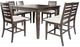 Jofran Inc. Lincoln Square 6-Piece Dark Espresso/Light Cream Counter Dining Set-0