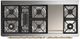 Ilve® Majestic III 60" Blue Gray Pro Style Dual Fuel Natural Gas Range with Solid Door and Brass Trim-3