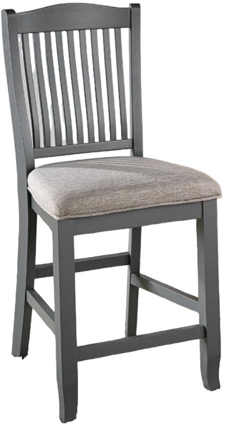 A-America® Port Townsend Gull/Seaside Pine/Smoked Salt Slatback Upholstered Counter Stool-0