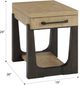 Emerald Home Sutton Place Caramel Chairside Table with Cocoa Base-2