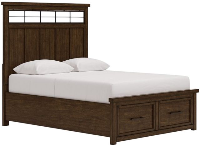 Signature Design by Ashley® Taffenbrook Medium Brown Queen Storage Panel Bed-1