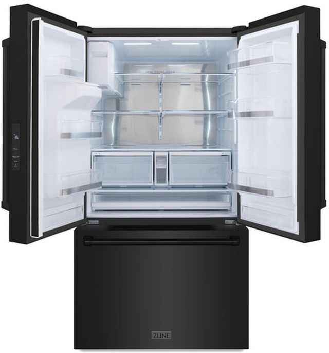 ZLINE 36" 28.9 Cu. Ft. Black Stainless Steel Freestanding French Door Refrigerator-3