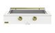 Caliber™ Rockwell Social 48" Matte White Built-In Liquid Propane Outdoor Griddle with Brass Hardware-0