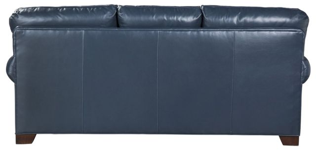 Craftmaster® Customizable CM Leather Pleated Rolled Arm Sofa with Pillows-3
